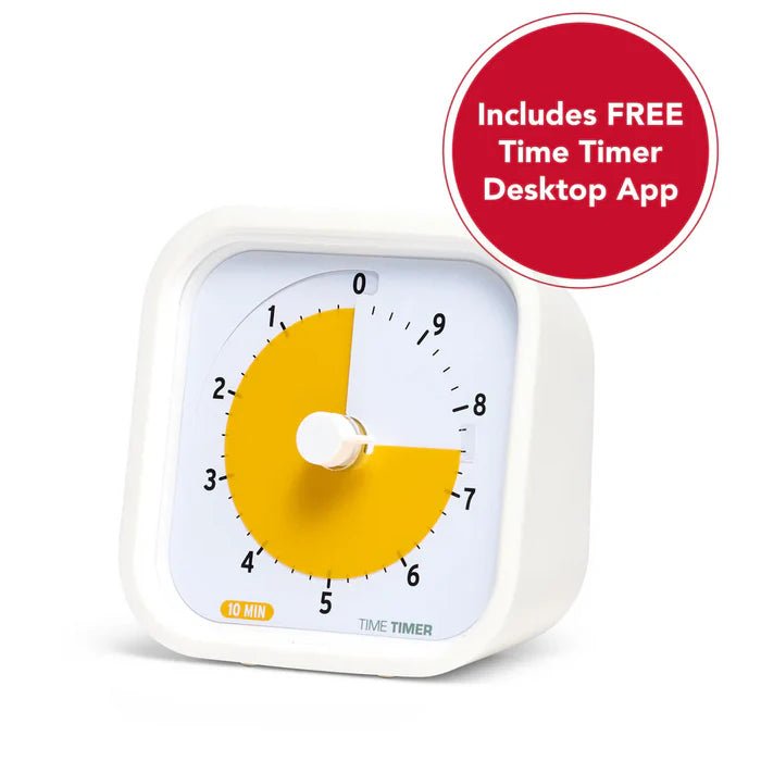 Time Timer MOD [White/Yellow] - 10 Min - Prepp'd Kids - Time Timer