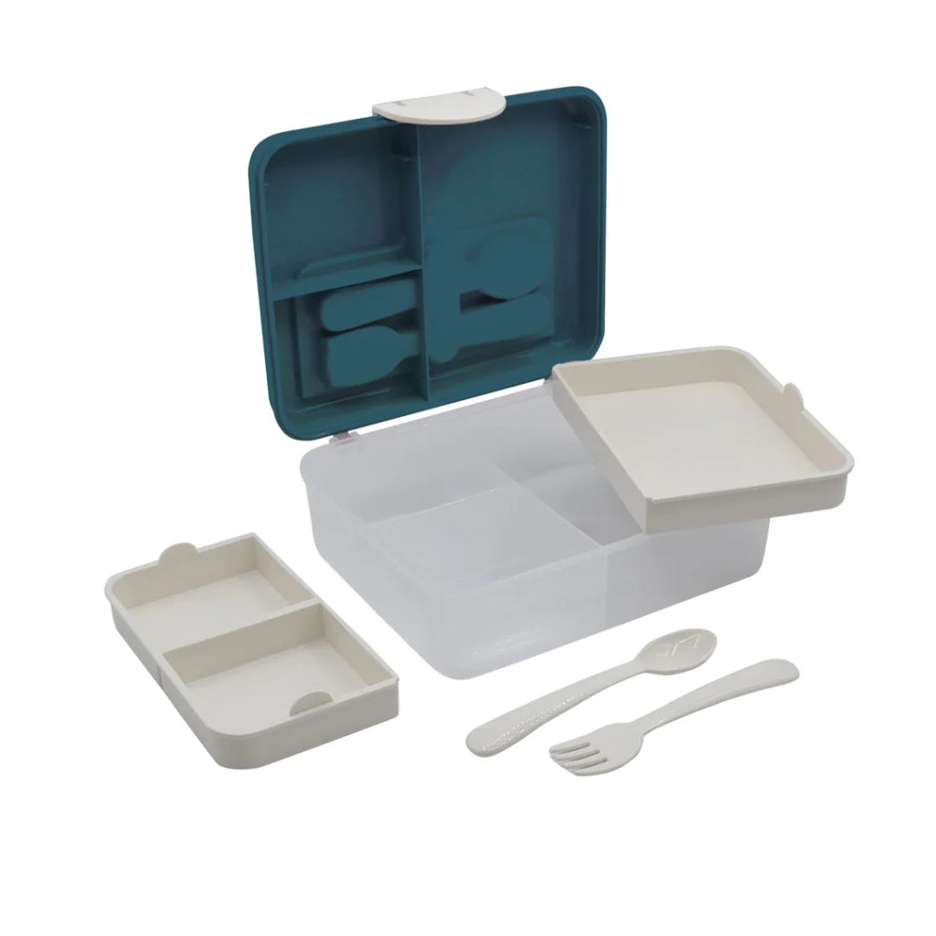 Two Tier Bento Box (incl utensils) - Blue - Prepp'd Kids - Melii