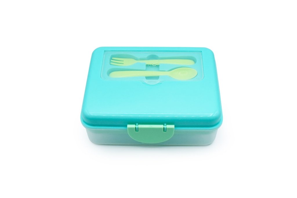 Two Tier Bento Box (incl utensils) - Blue / Mint - Prepp'd Kids - Melii