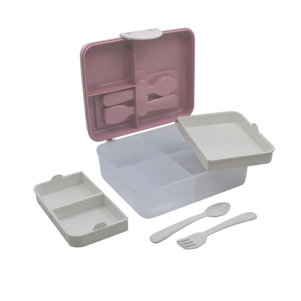 Two Tier Bento Box (incl utensils) - Pink - Prepp'd Kids - Melii