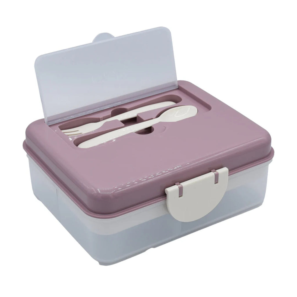 Two Tier Bento Box (incl utensils) - Pink - Prepp'd Kids - Melii