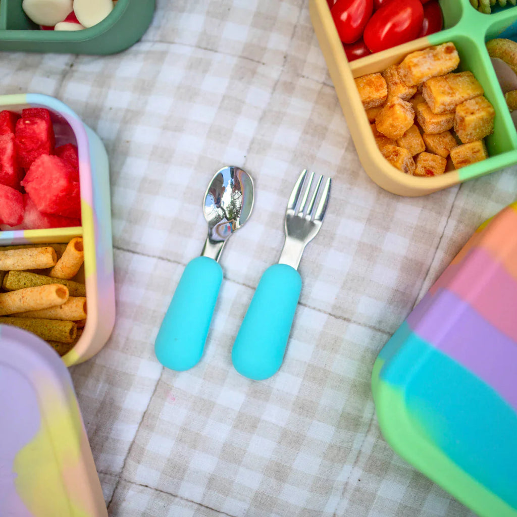 TZWP - Cutlery Set - Aqua - Prepp'd Kids - Zero Waste People