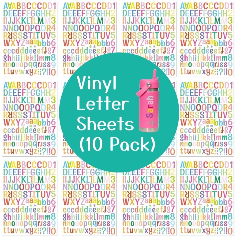Vinyl Letter Sheets - Multicolour (10 Pack) – Prepp'd Kids