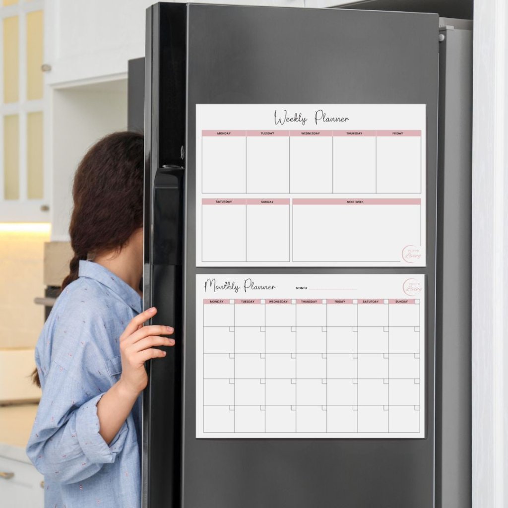 Weekly Planner (Landscape A3) - Light/Blush - Prepp'd Kids - Prepp'd Kids