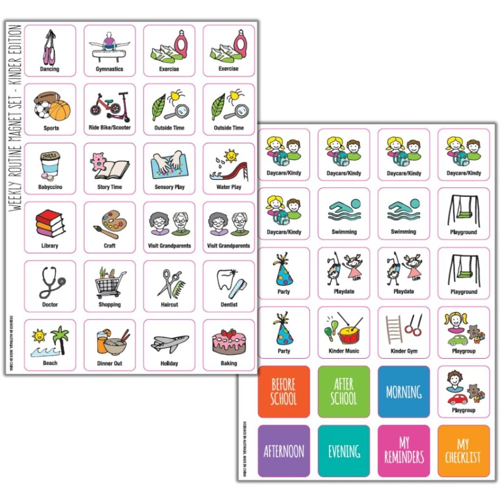 Weekly Routine Chart Set - Kinder Edition - Prepp'd Kids - Prepp'd Kids