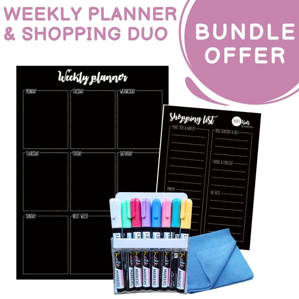 Weekly & Shopping Planner Bundle - Prepp'd Kids - Prepp'd Kids