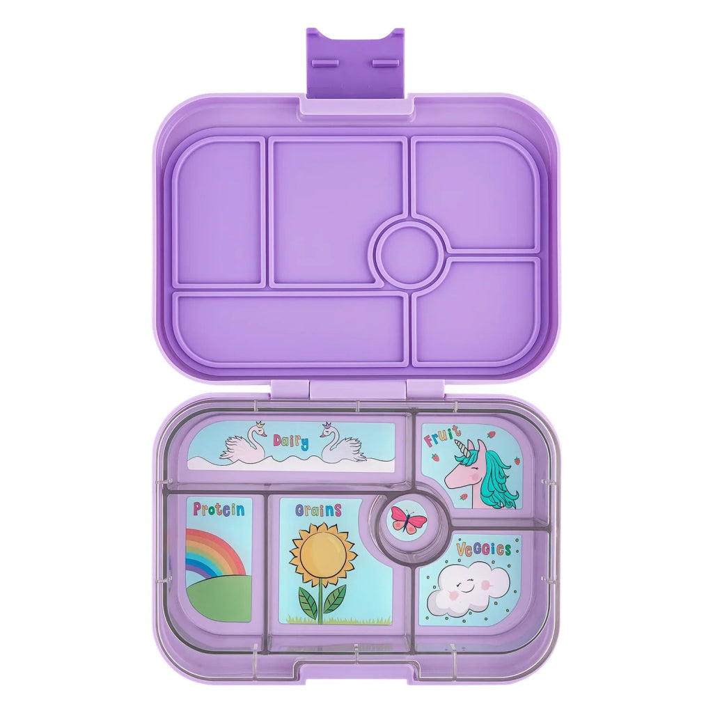 Yumbox Original 6 - Lavande (Unicorn Tray) - Prepp'd Kids - Yumbox