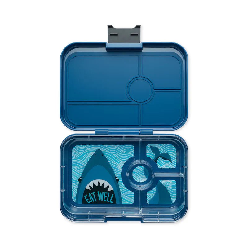 Yumbox Tapas 4 - Monte Carlo Blue (Shark Tray) - Prepp'd Kids - Yumbox