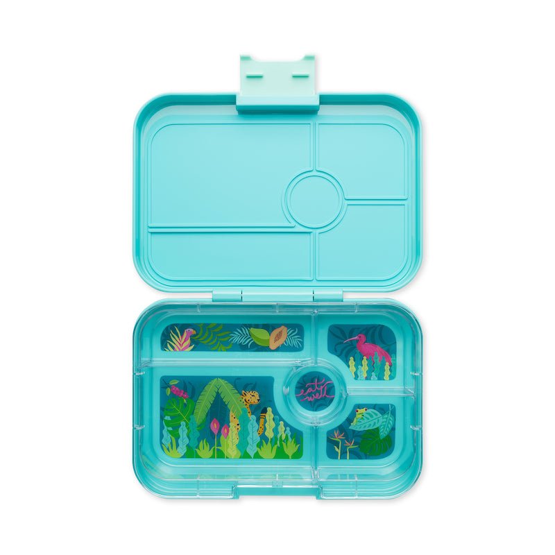 Yumbox Tapas 5 - Antibes Blue (Jungle Tray) - Prepp'd Kids - Yumbox