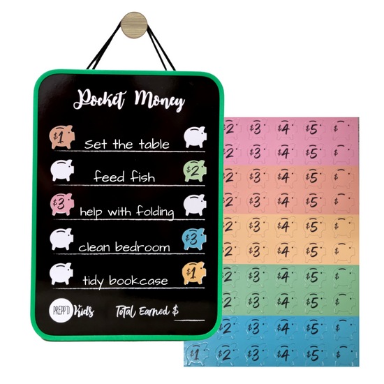 Pocket Money Chart (A4 Hanging) - Prepp'd Kids - Prepp'd Kids
