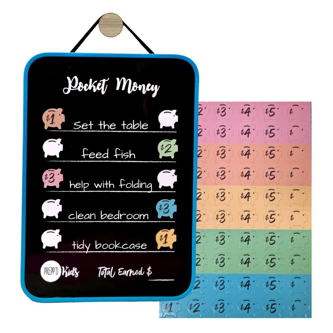 Pocket Money Chart (A4 Hanging) - Prepp'd Kids - Prepp'd Kids