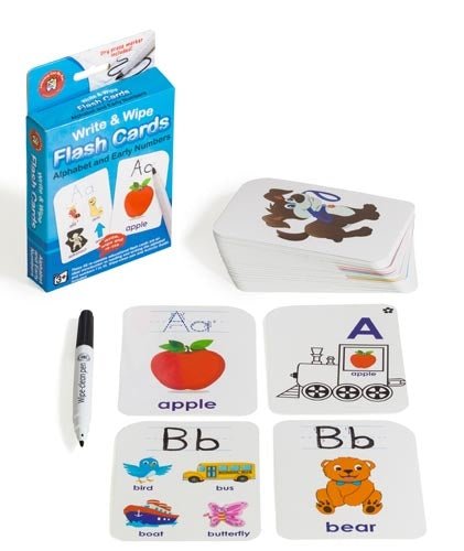 Alphabet & Early Numbers Flash Cards - Write & Wipe w/marker - Prepp'd Kids - Learning Can Be Fun