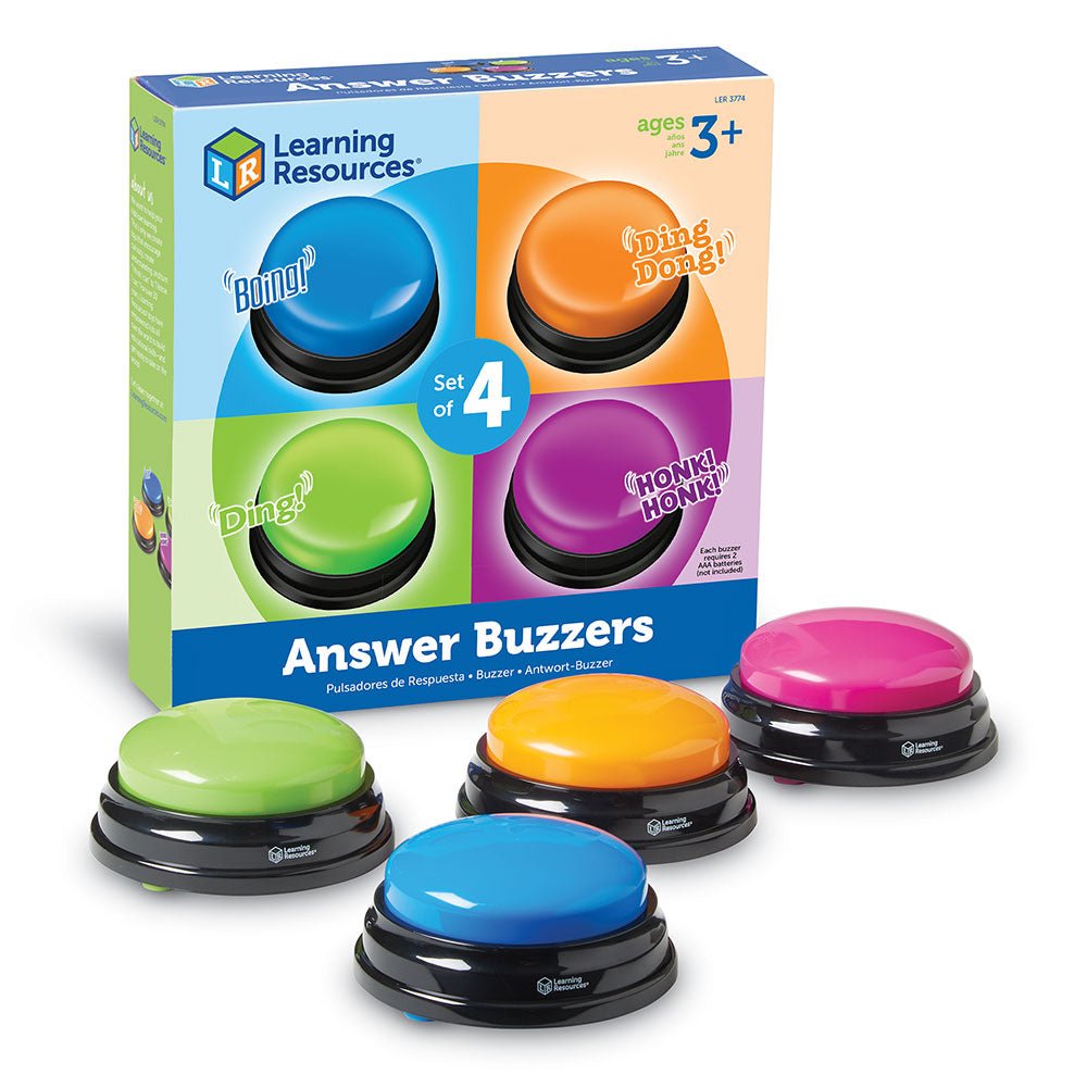 Answer Buzzers, Set of 4 - Prepp'd Kids - Learning Resources