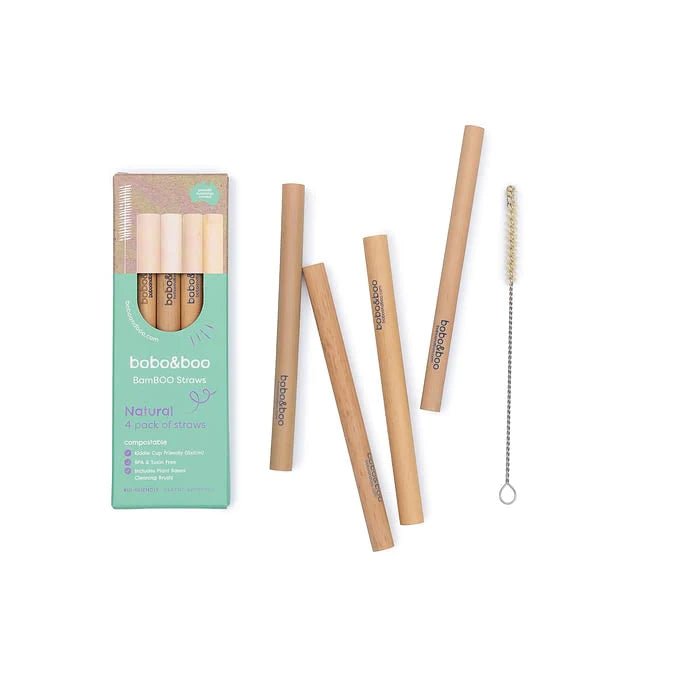 Bamboo Reusable Straw Set - Prepp'd Kids - Bobo & Boo