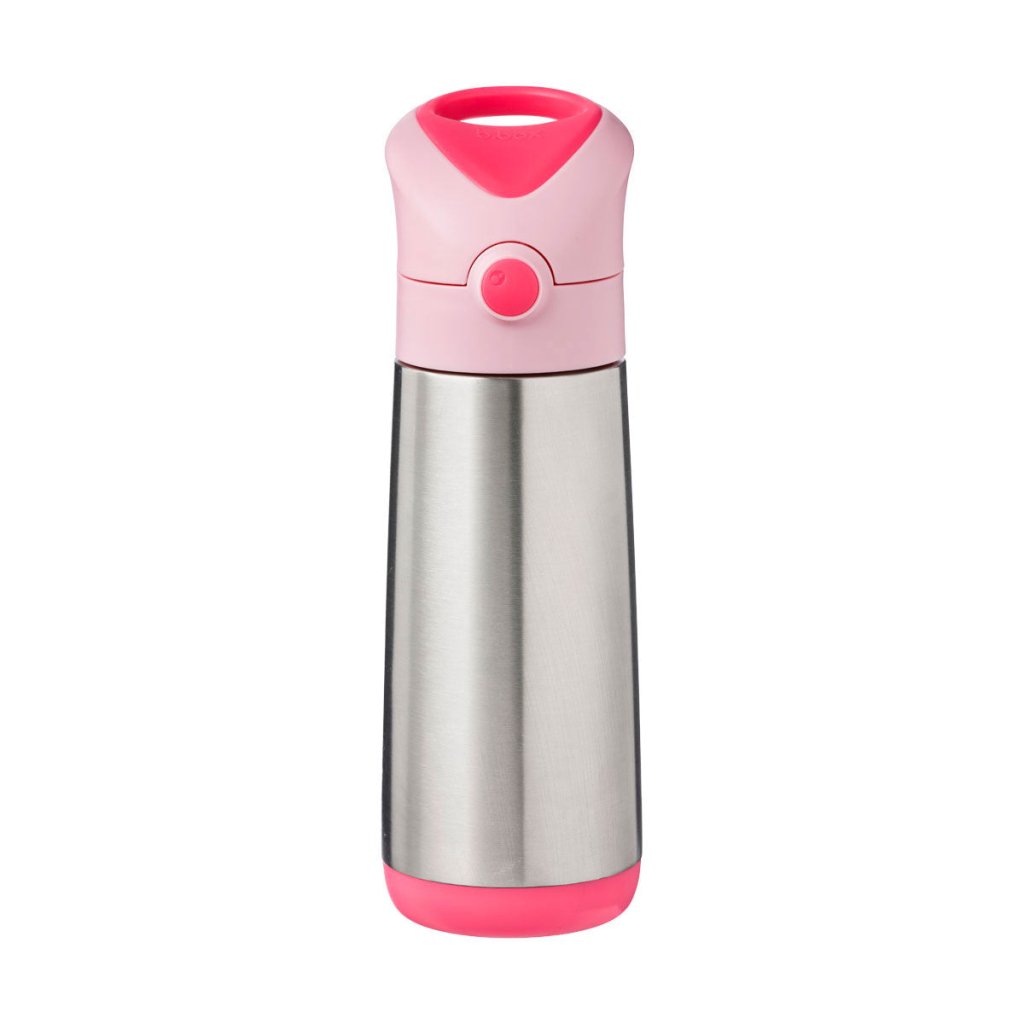 B.box Insulated Drink Bottle 500ml - Flamingo Fizz PRE-ORDER - Prepp'd Kids - B.box