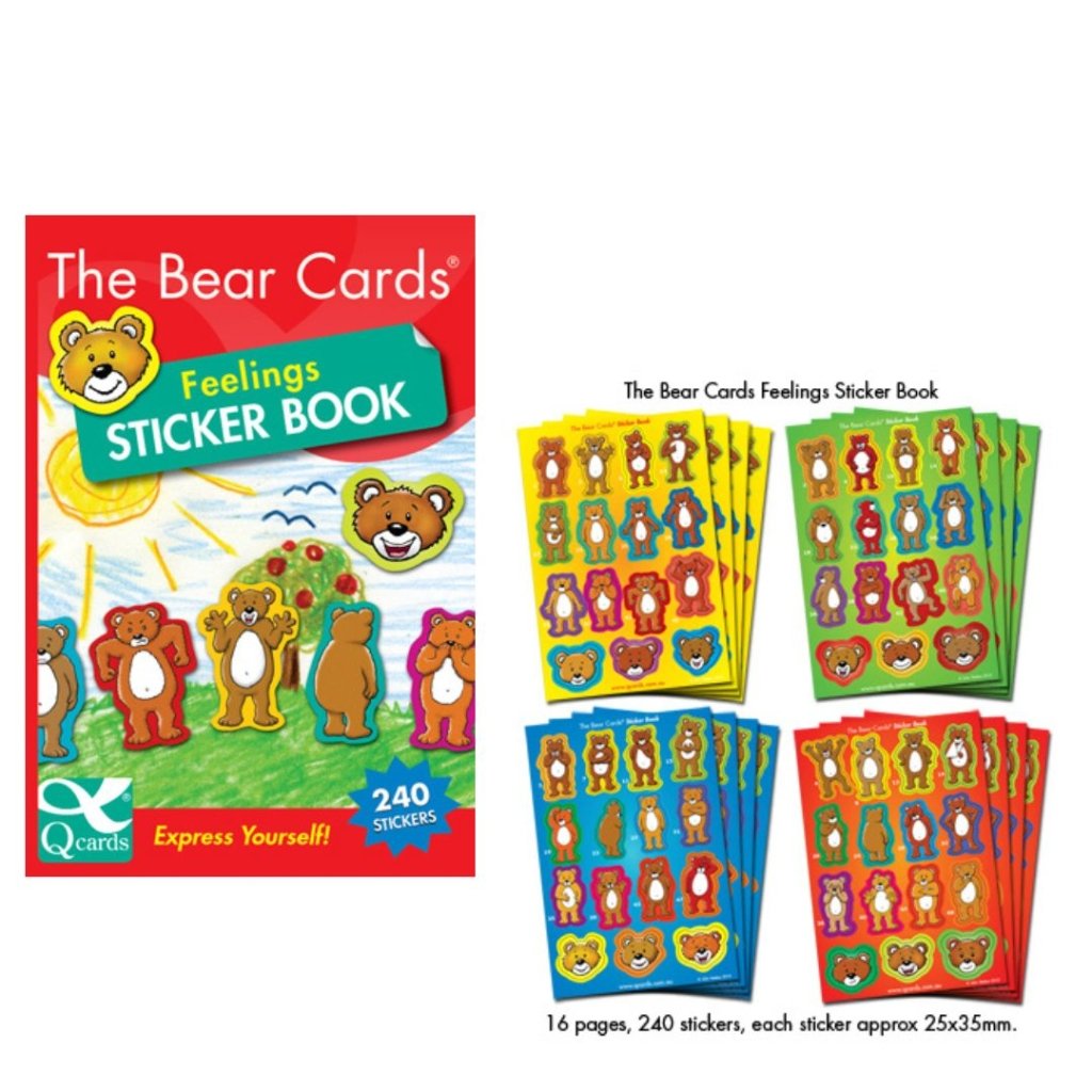 Bear Feelings Sticker Book - Prepp'd Kids - QCards