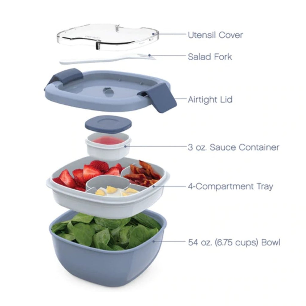 
                  
                    Bentgo All-In-One Salad Container - Slate Blue - Prepp'd Kids - Bentgo
                  
                