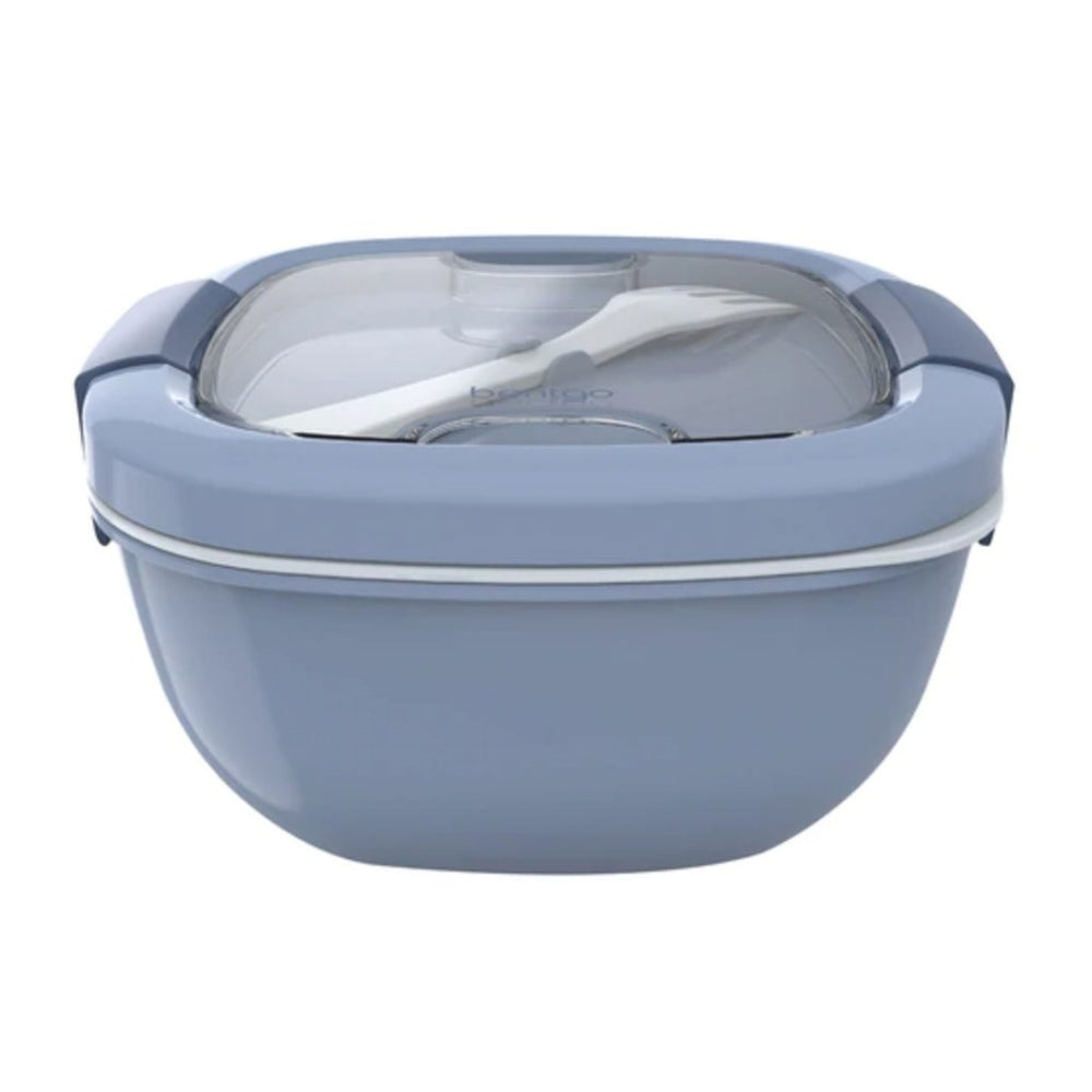 Bentgo All-In-One Salad Container - Slate Blue - Prepp'd Kids - Bentgo