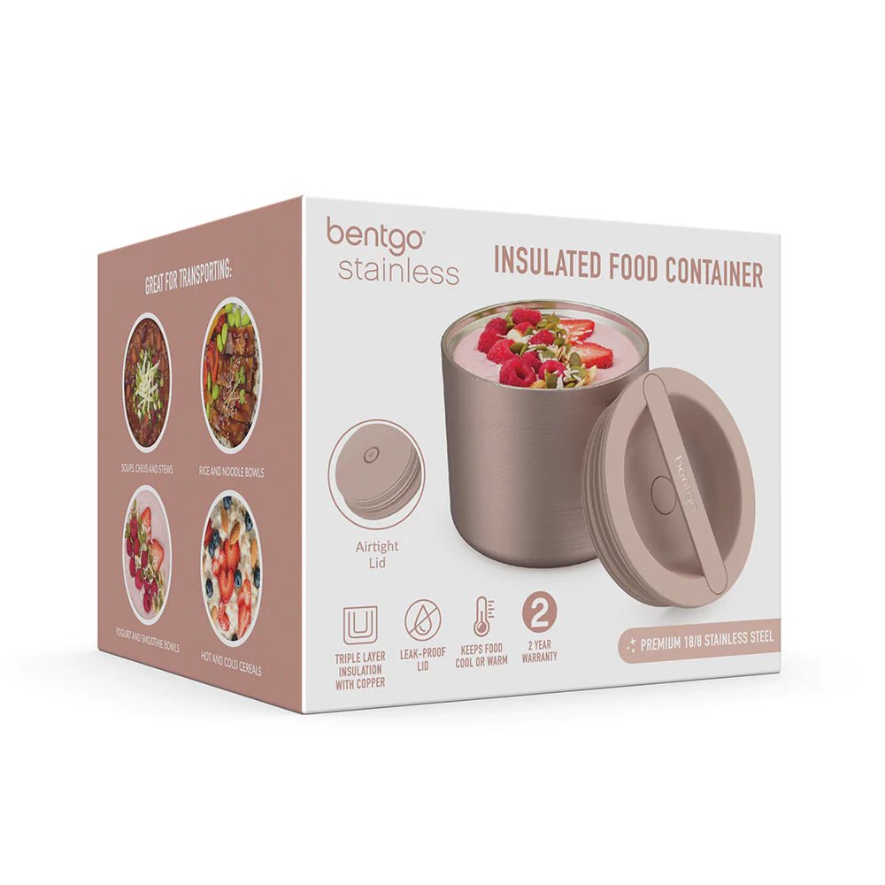 Bentgo Insulated Food Container 560ml - Rose Gold - Prepp'd Kids - Bentgo