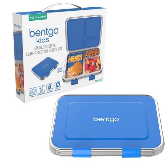 Bentgo Kids Stainless Steel Lunch Box - Blue - Prepp'd Kids - Bentgo
