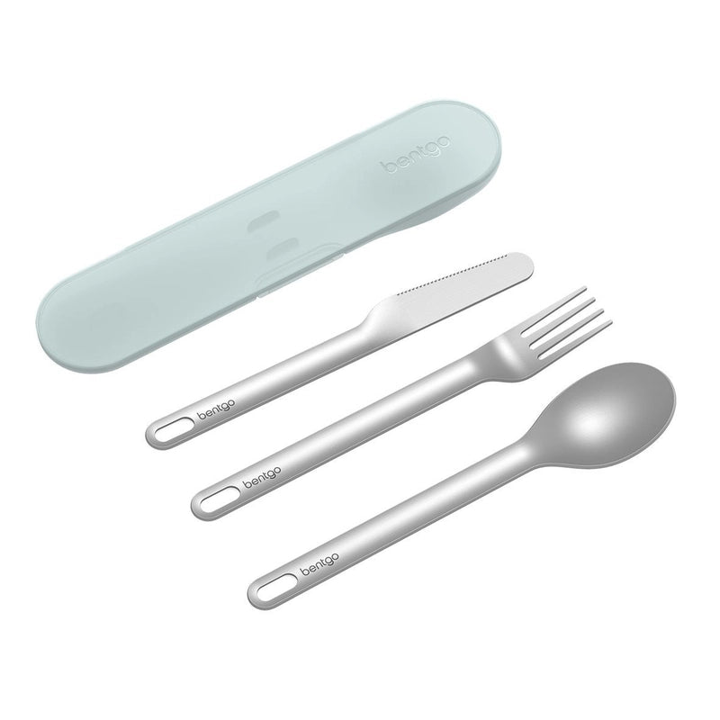 Bentgo S/S Travel Utensil Set - Aqua - Prepp'd Kids - Bentgo