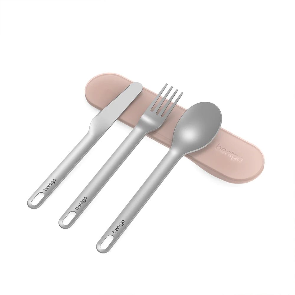 Bentgo S/S Travel Utensil Set - Rose Gold - Prepp'd Kids - Bentgo