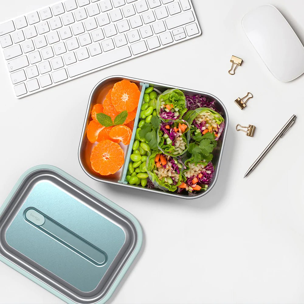 Bentgo Stainless Steel Lunch Box - Aqua - Prepp'd Kids - Bentgo