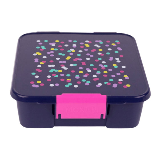 Load image into Gallery viewer, Bento Three Lunch Box - Confetti - Prepp&amp;#39;d Kids - MontiiCo
