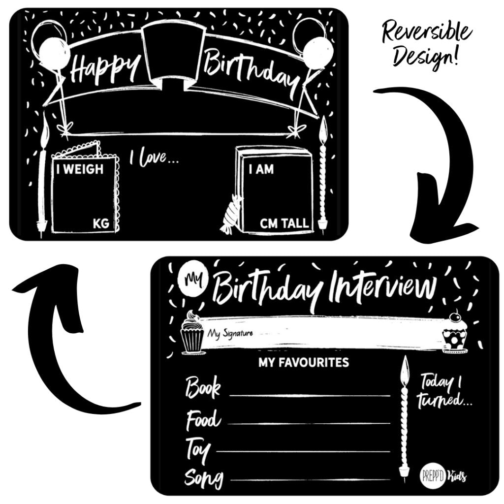 Birthday Board (Monochrome) - Prepp'd Kids - Prepp'd Kids