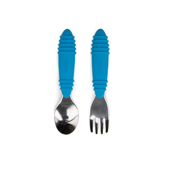 Bumkins Spoon and Fork - Dark Blue - Prepp'd Kids - Bumkins