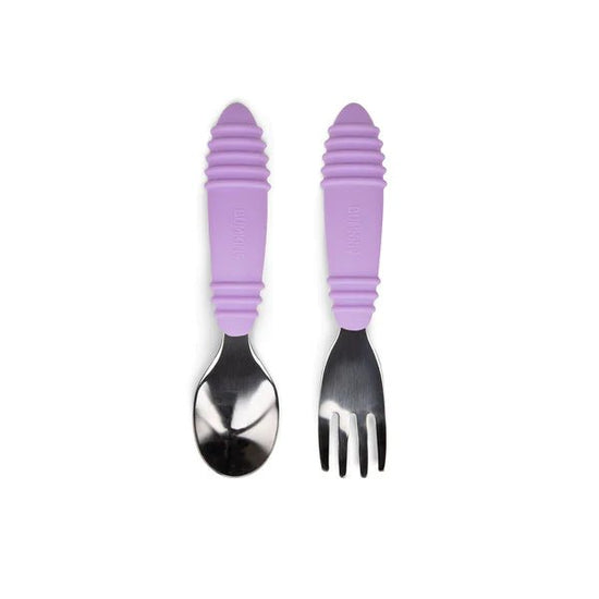 Bumkins Spoon and Fork - Lavender - Prepp'd Kids - Bumkins