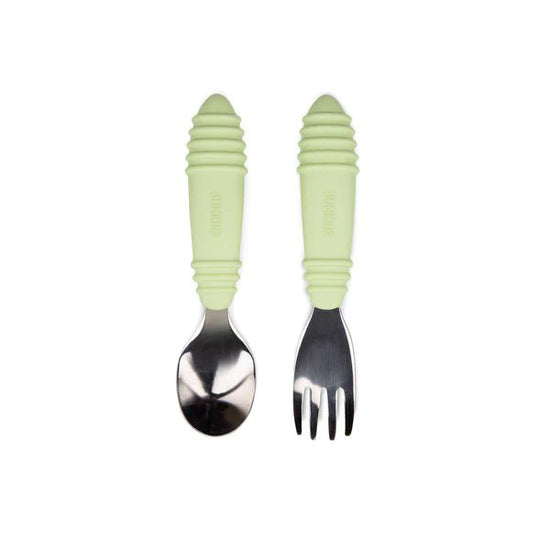 Bumkins Spoon and Fork - Sage - Prepp'd Kids - Bumkins