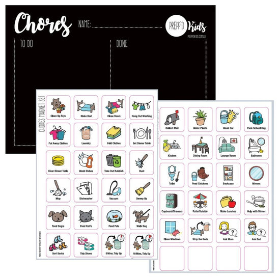 Chore Chart Set (A4) - Prepp'd Kids - Prepp'd Kids