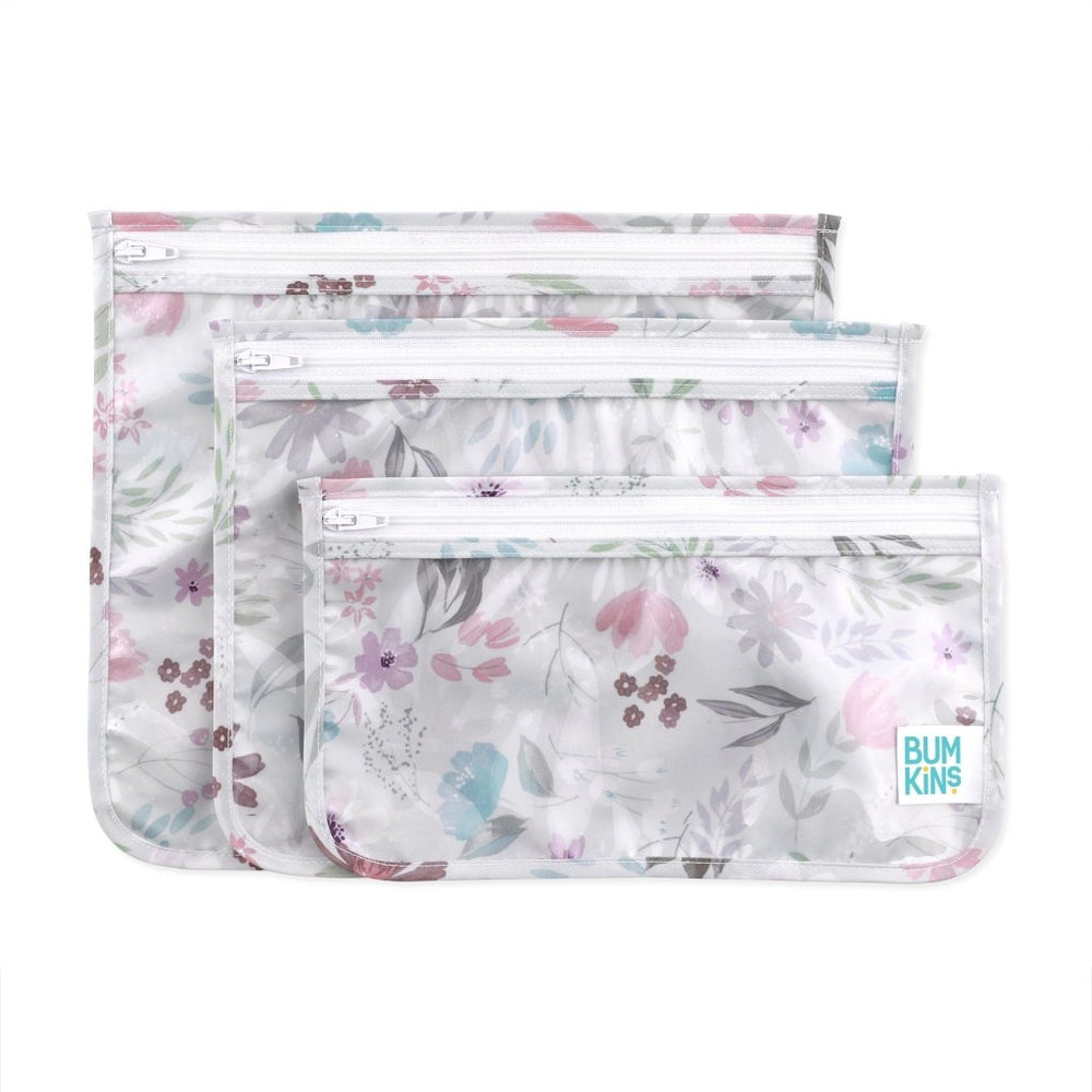 Clear Travel Bag Set - Floral - Prepp'd Kids - Bumkins