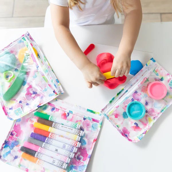 Clear Travel Bag Set - Watercolour - Prepp'd Kids - Bumkins