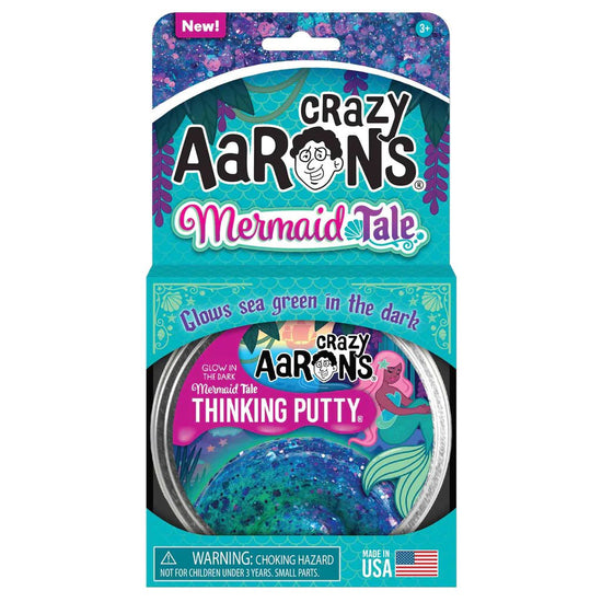 Crazy Aaron's Thinking Putty - Mermaid Tale (Glow) - Prepp'd Kids - Crazy Aarons