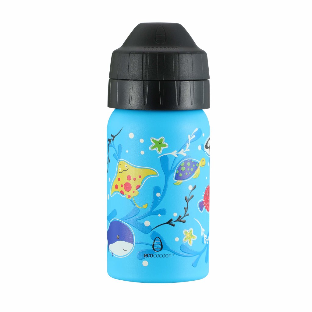 Ecococoon 350ml Drink Bottle - Ocean Play - Prepp'd Kids - Ecococoon