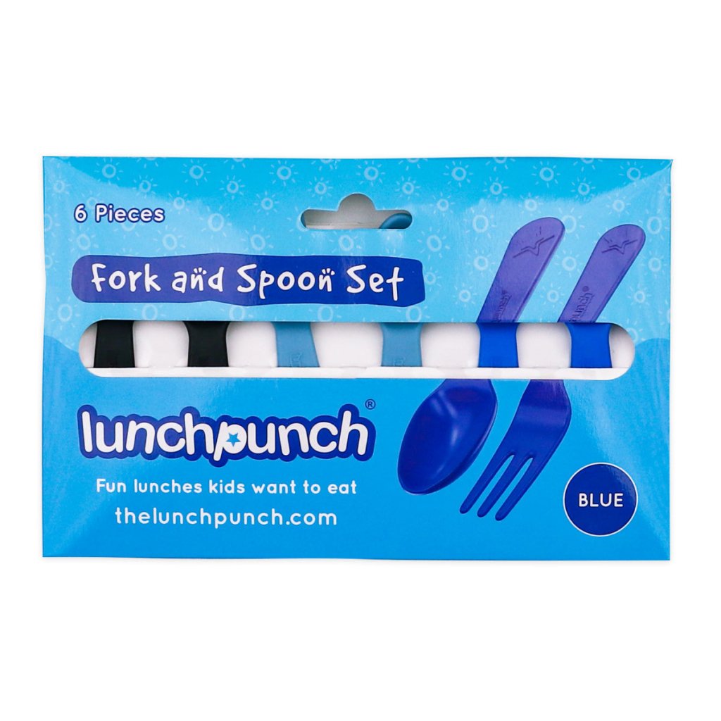 Fork and Spoon Set - Blue - Prepp'd Kids - Lunch Punch