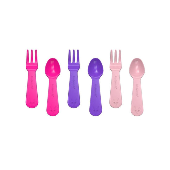 Fork and Spoon Set - Pink - Prepp'd Kids - Lunch Punch