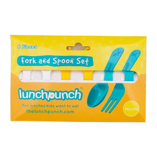 Fork and Spoon Set - Yellow - Prepp'd Kids - Lunch Punch