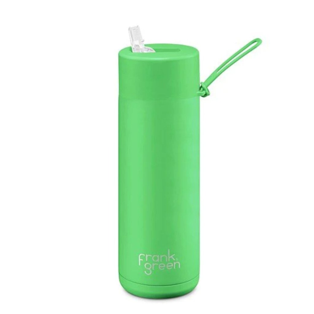 Frank Green Reusable Bottle - Neon Green (20oz / 595ml) - Prepp'd Kids - Frank Green