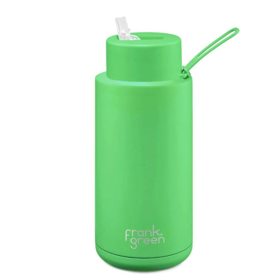 Frank Green Reusable Bottle - Neon Green (34oz / 1L) - Prepp'd Kids - Frank Green