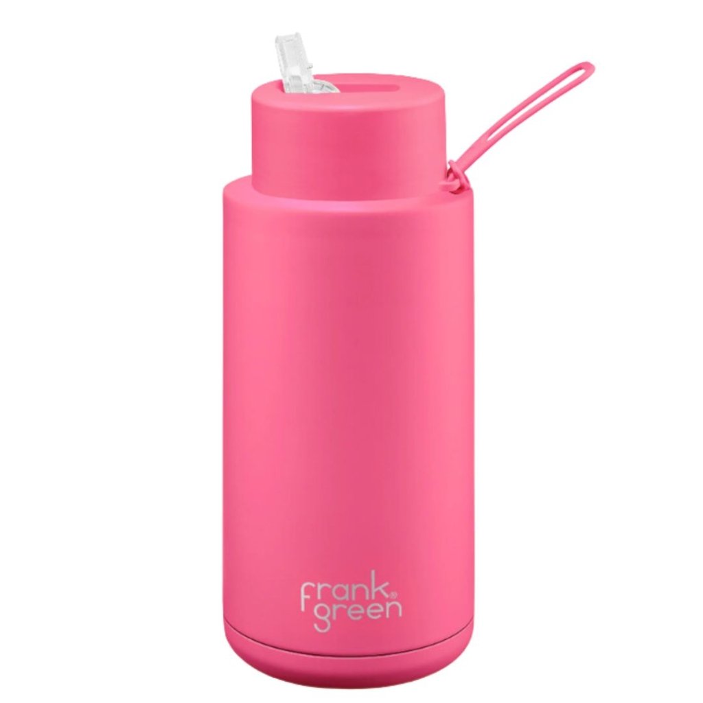 Frank Green Reusable Bottle - Neon Pink (34oz / 1L) - Prepp'd Kids - Frank Green
