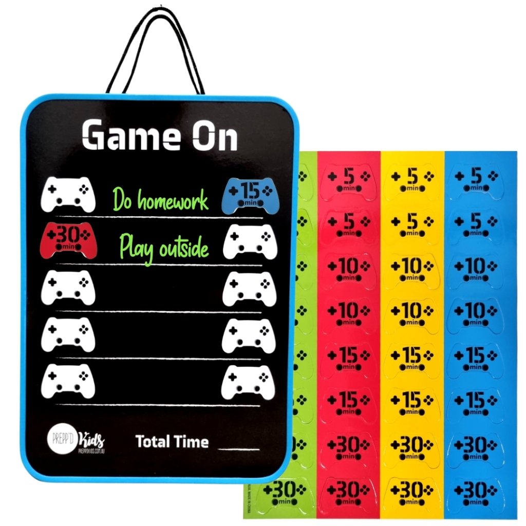 Game On Chore Chart (A4) - Prepp'd Kids - Prepp'd Kids