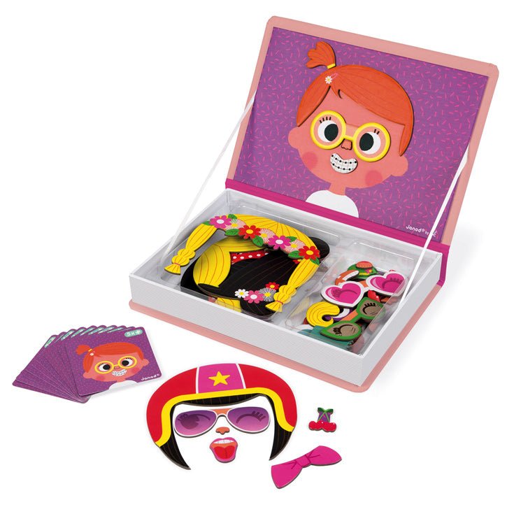 Girls Crazy Faces Magnetibook - Prepp'd Kids - Janod