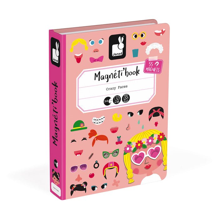 Girls Crazy Faces Magnetibook - Prepp'd Kids - Janod