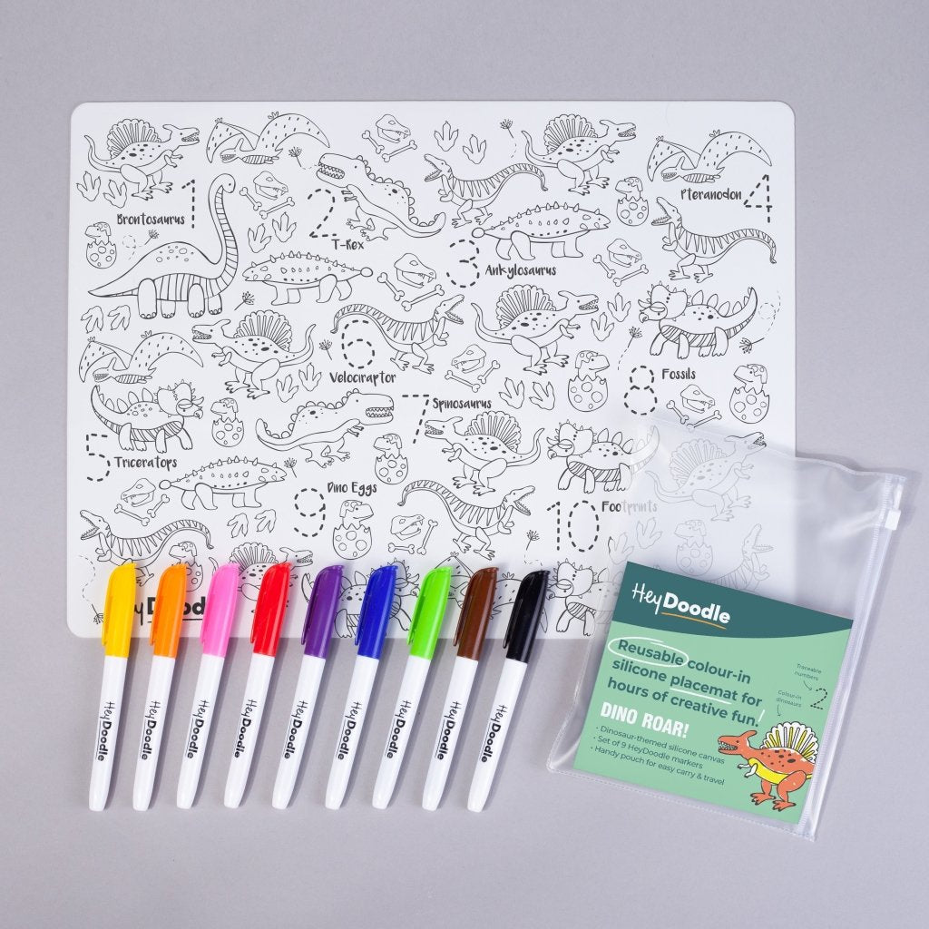 Hey Doodle - DinoRoar Mat - Prepp'd Kids - HeyDoodle