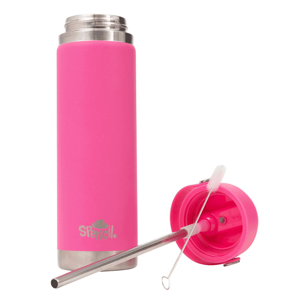 Insulated Drink Bottle (650ml) - Fuschia - Prepp'd Kids - Spencil