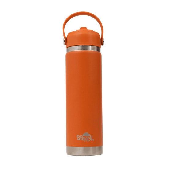 Insulated Drink Bottle (650ml) - Tiger Orange - Prepp'd Kids - Spencil