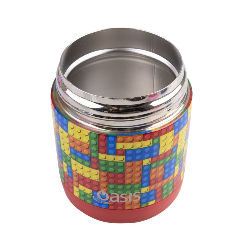 Insulated Food Flask (300ml) - Bricks - Prepp'd Kids - Oasis